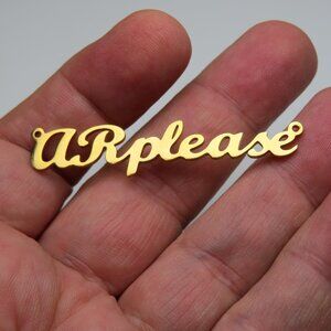 14k Gold Name Plate AR PLEASE